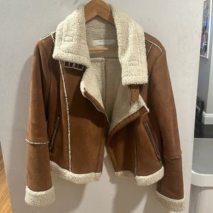 Astr Shearling Moto Jacket